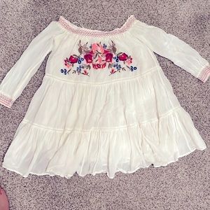 Free People size small white cottage core bohemian dress